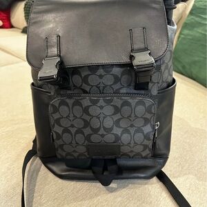 Coach Signature Black Track Backpack